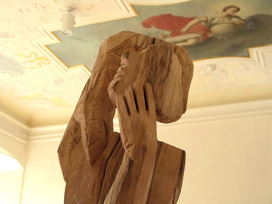 Detailansicht `Studie´, Buchenstamm, H 194cm